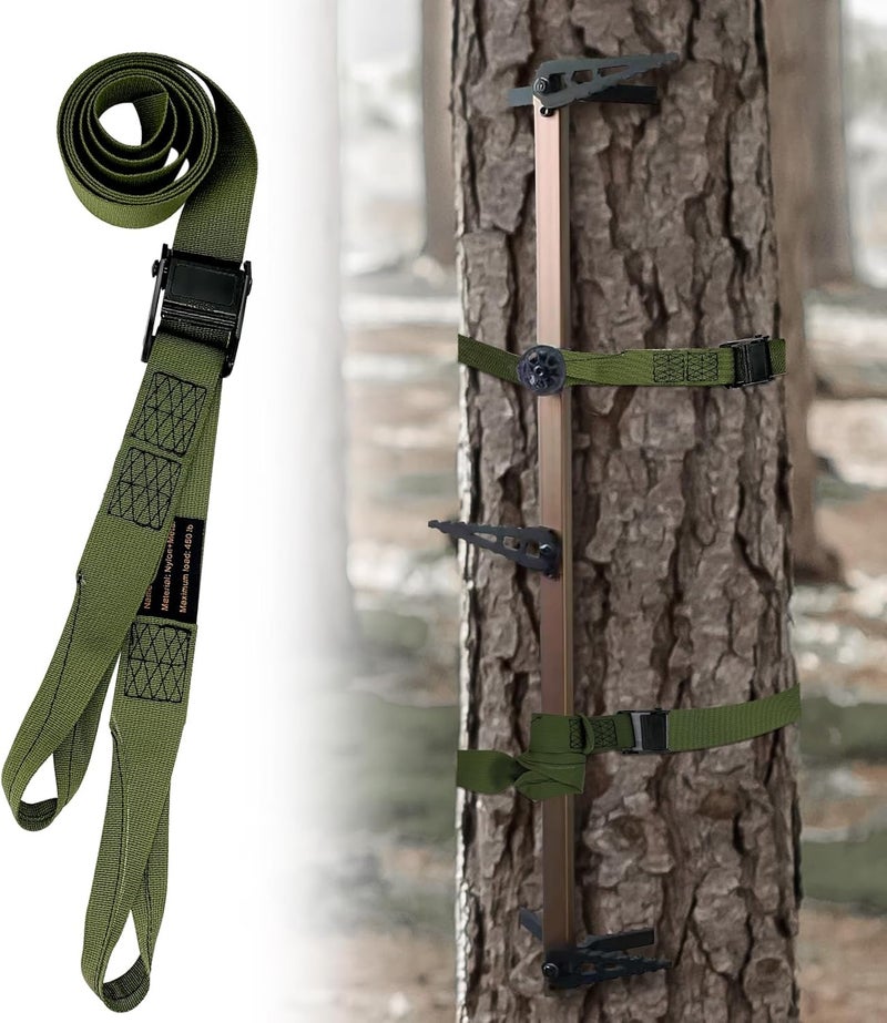 Vecacosic Hunting Climbing Stick Replacement Straps Heavy Duty Tree Stand Climbing Stick Straps Climbing Stick Accessories To Fix Most Hang-On's Platforms And Sticks, Easy To Adjust, Sturdy And Durable - Image 1